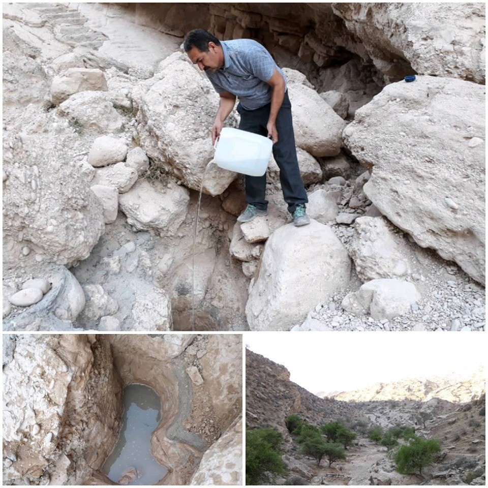 نذرطبیعت در خشت؛ کام حیوانات تشنه‌ کوهستان با دستان فعال محیط زیست سیراب می‌شود.