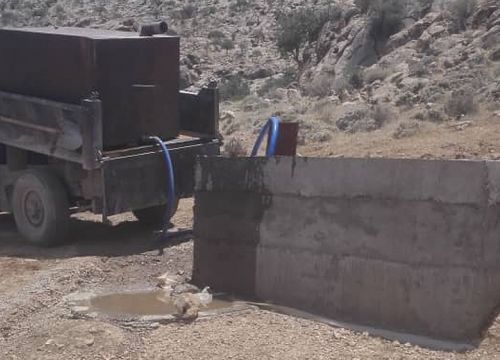 ساخت آبشخور در پناهگاه حیات وحش کوه سیاه ارسنجان